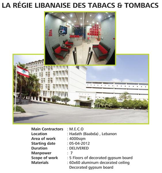 LA RÉGIE LIBANAISE DES TABACS & TOMBACS